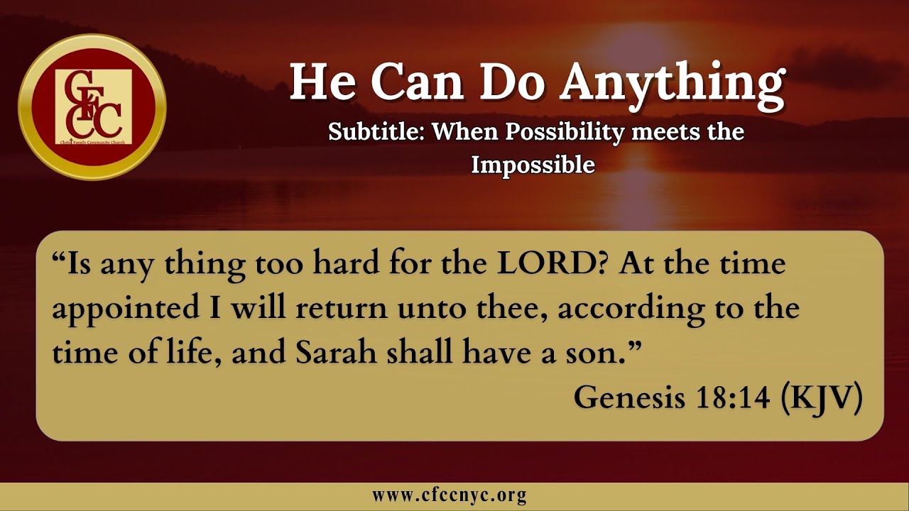 He Can Do Anything - YouTube
