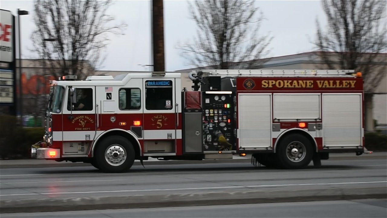 Spokane Valley Fire Department Engine 5 & Valley 22 Responding YouTube