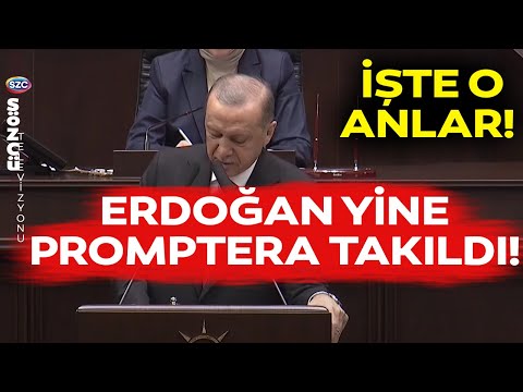 Erdoğan Yine Promptera Takıldı!