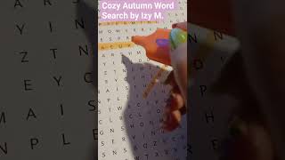 Solving a Cozy Autumn Word Search Puzzle 🍂 | Relaxing Fall Puzzle Book