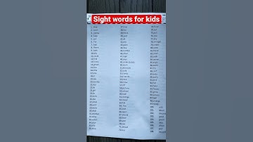 Sight words or high frequency  words list for kids #shortvideo #english