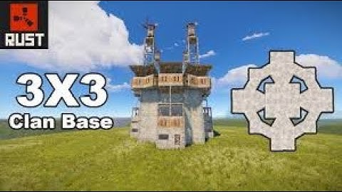 Rust - 3x3 CLAN BASE DESIGN | INNER PEAKS + ROOF AND WIND TURBINES