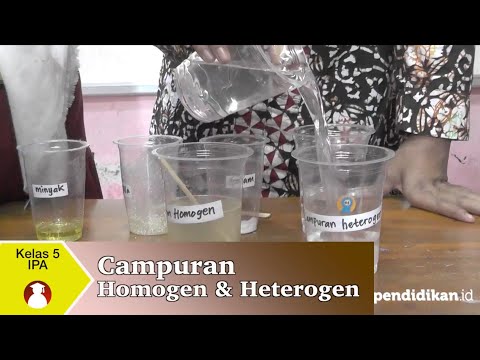 Kelas 05 - IPA - Campuran Homogen dan Heterogen | Video Pendidikan Indonesia