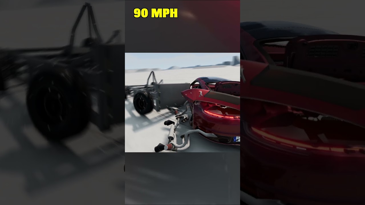 Porsche 911 Side Cart Crash Test: BeamNG 