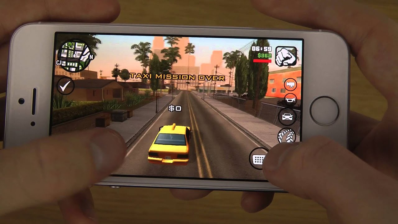 GTA San Andreas iPhone 5S iOS 7.1 Beta 5 HD Gameplay Test - YouTube