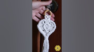 DIY❤️Coração de Macramê!Tutorial no canal! #macrame #macrametutorial #macramecreation