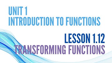 1.12 Transforming Functions NOTES