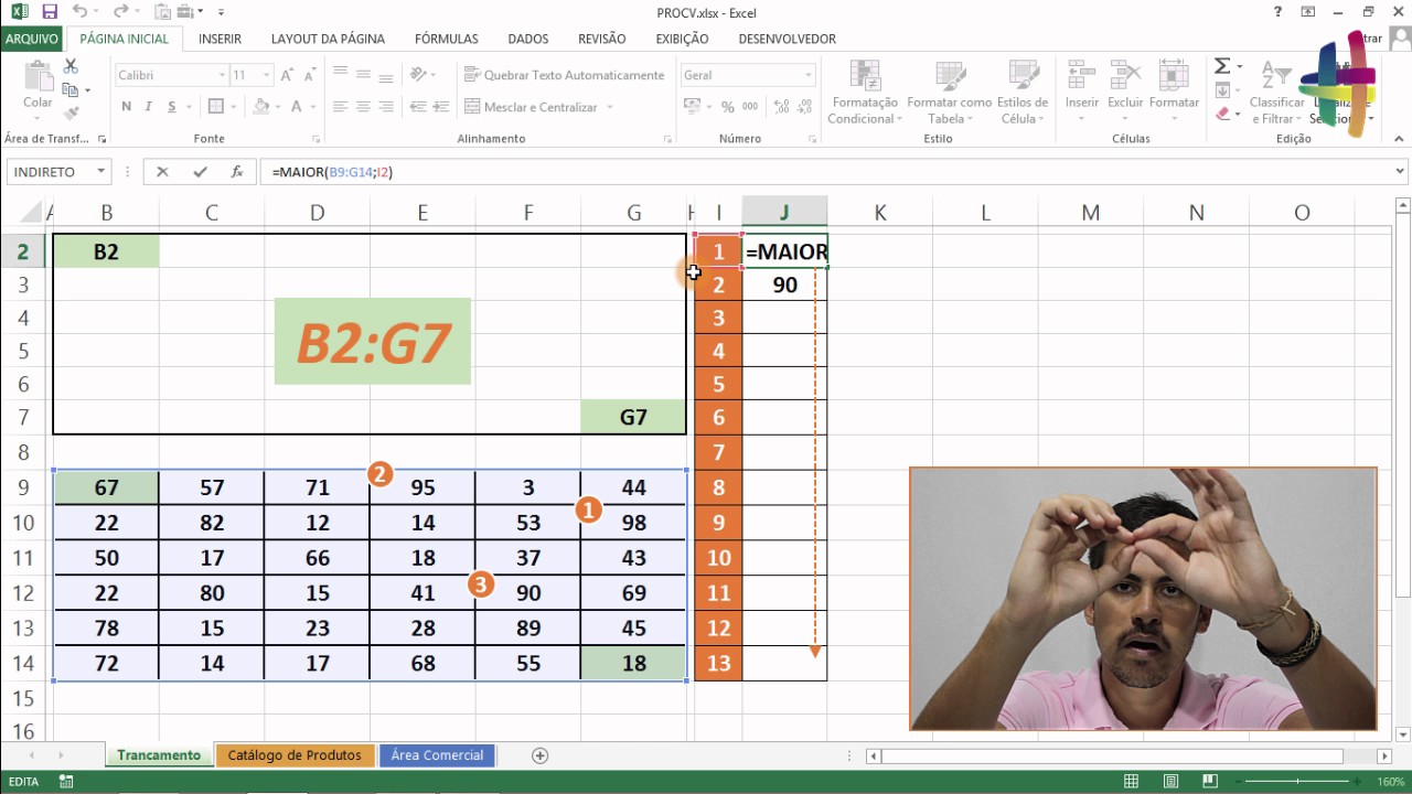 Trancar Células no Excel