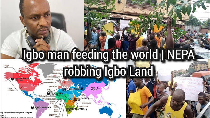 Igbo man feeding the world | NEPA robbing Igbo Land
