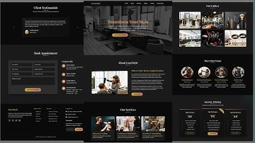 Responsive Hair Salon Website Using HTML CSS Javascript & Bootstrap 5.3 | Step By Step