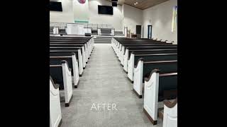 Amazing Before & After Transformation | Church Pew Refinishing & Reupholstery