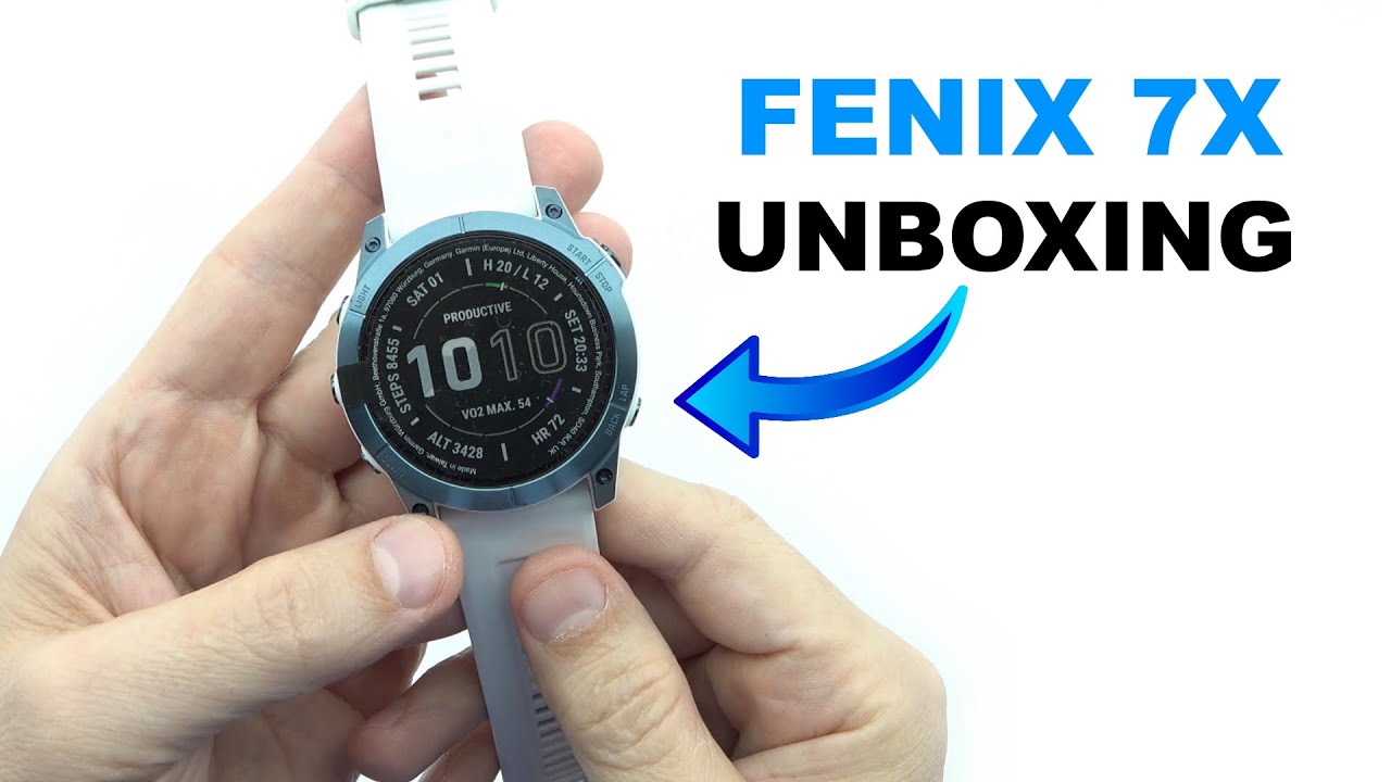 Garmin Fenix 7X Sapphire Solar Mineral Blue DLC Titanium Unboxing 4K  (010-02541-15) 