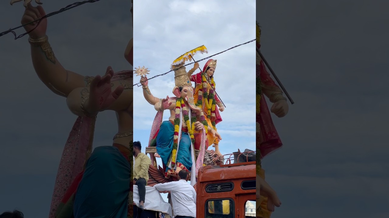 Mumbai Ganpati Visarjan | Ganesh Shobha Yatra In Hyderabad #shorts #lordganesha