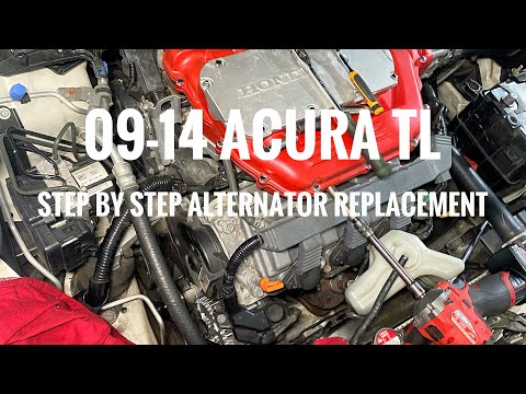 09-14 Acura TL How To Replace The Alternator Easy Step by step install