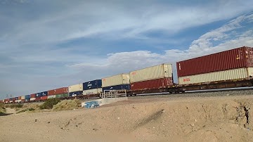 WB BNSF Port Stack Train In Lenwood Ca! #bigbossrailfanner