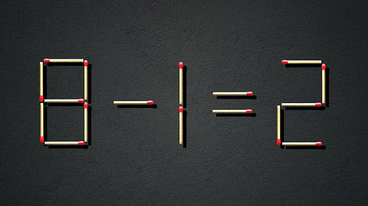 Move only 1 stick to make equation correct | Matchstick Puzzle 8-1=2