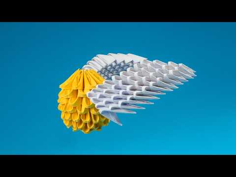 3D origami Golden Snitch from Harry Potter