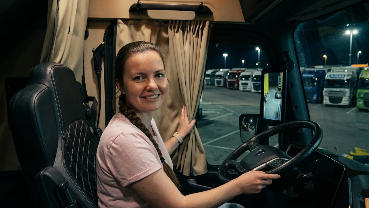 Lady Trucker Routine: Worst Truck Stop Shower & Freezing Night Shift 🚛 ASMR No Talking