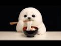 Arale the Baby Seal and Warm Sweet Red Bean Soup 🦭🍵 ASMR