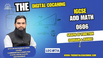 lec # 7 (part 2) |Graph of Functions Explained | Domain & Range | Add Math | The Digital Coaching