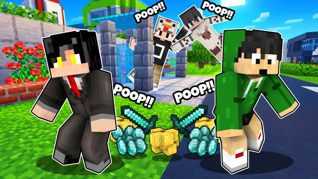 Minecraft, But WE POOP OP ITEMS - YouTube