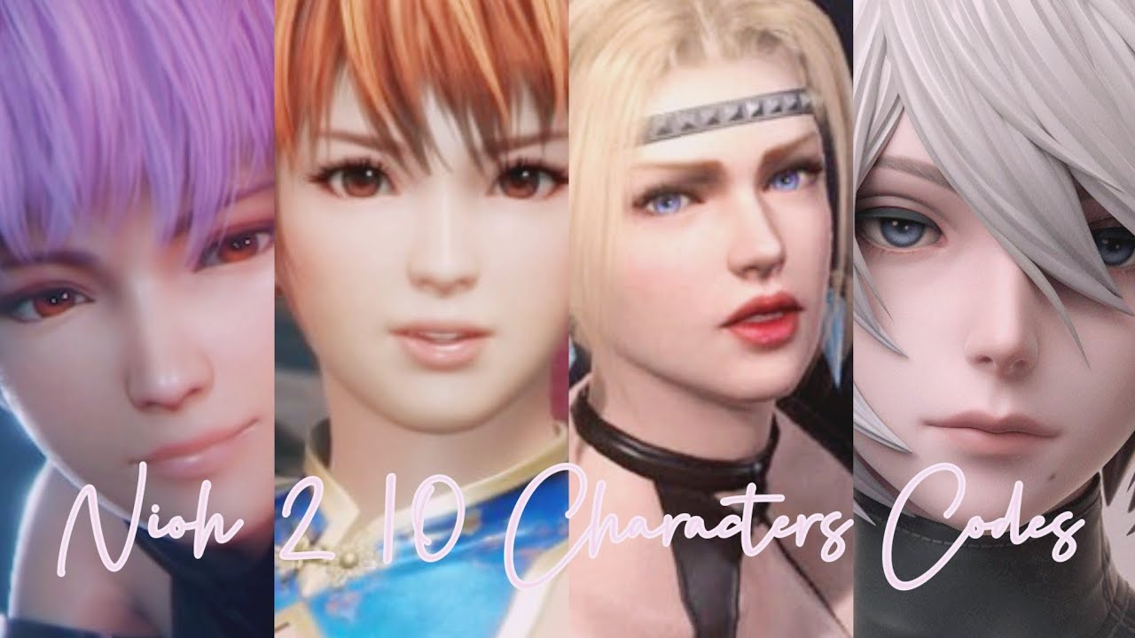 Nioh 2 remastered 10 characters creation codes ps4 ps5 youtube