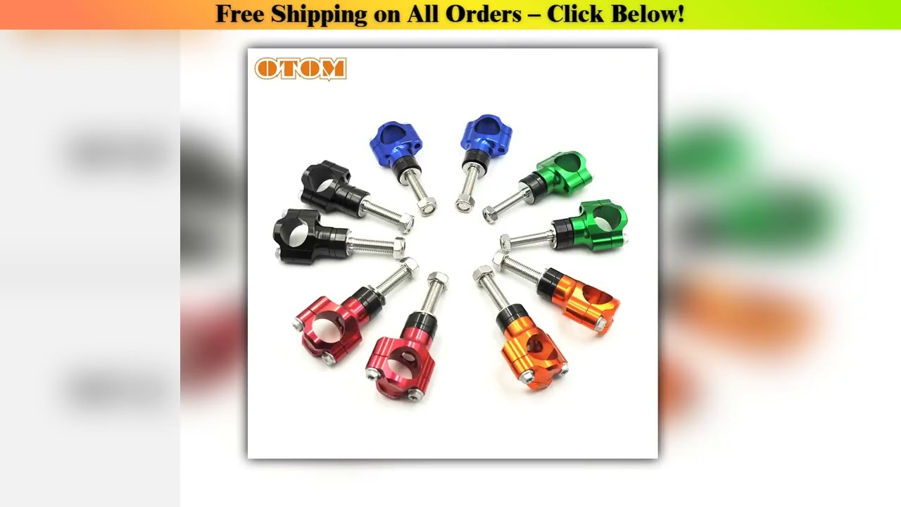 OTOM Motorcycle 1 1/8" 28MM Handlebar Risers Bar Mount Clamp CNC Aluminum Universal Adjustable Fat