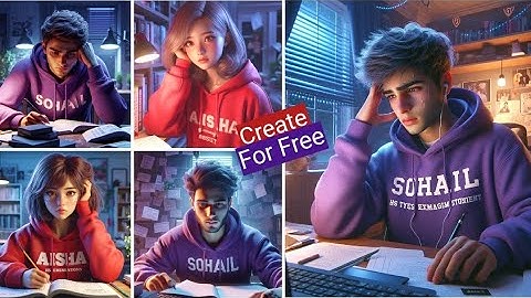 How To Make Exam Study 3D Social Media Images |Bing Ai Photo Editing.