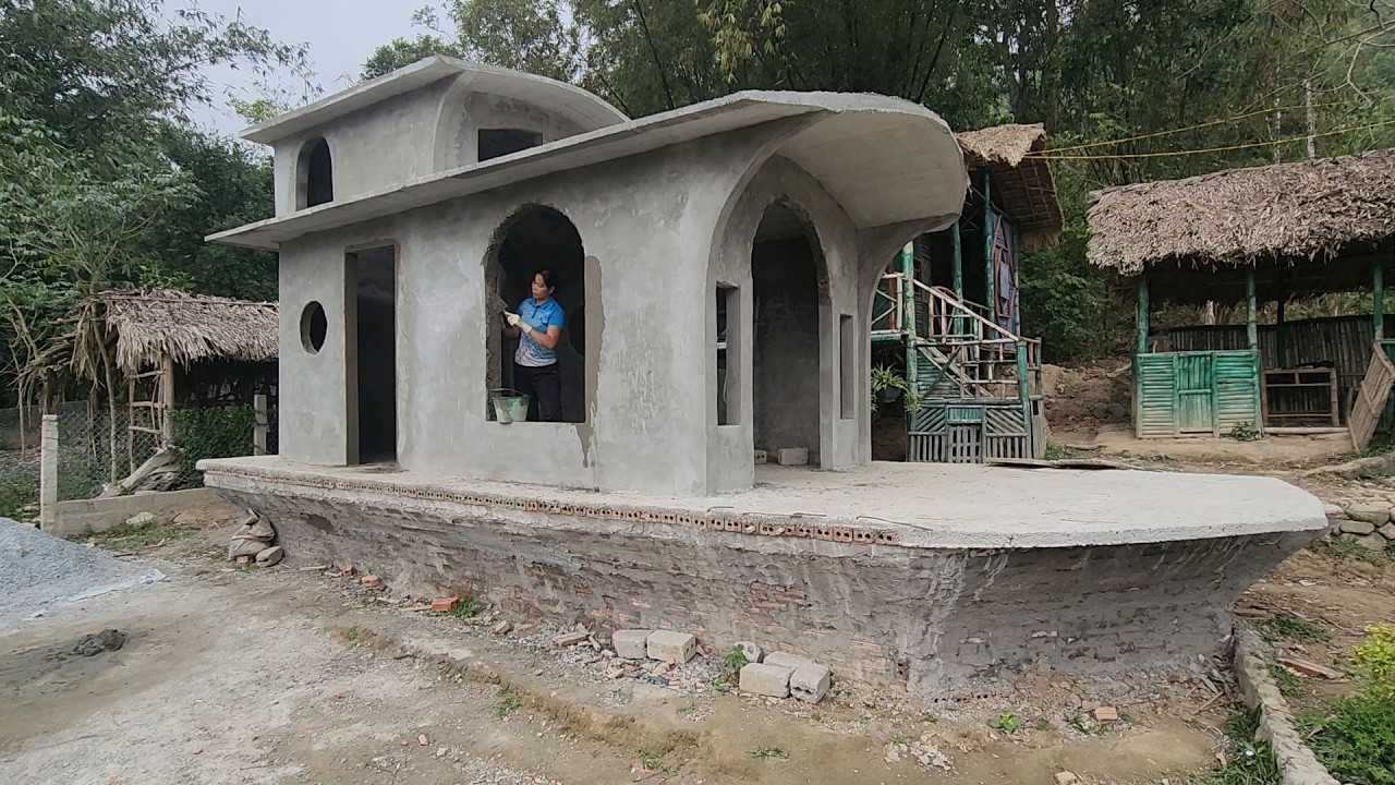 This woman completed her AMAZING house in just 60 days in the high mountains | From start to finish