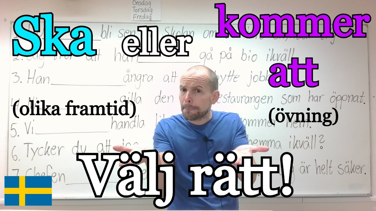 Ska eller kommer att (futurum, övning) SFI