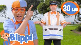 rainbow sky ride blippi s plane adventure