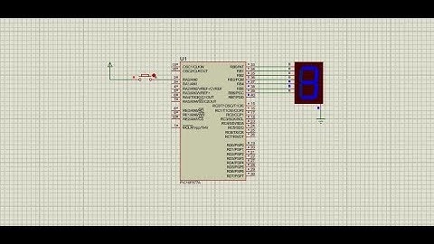 Counter from 0 to 9 in pic simulator ide. PIC 16F877A