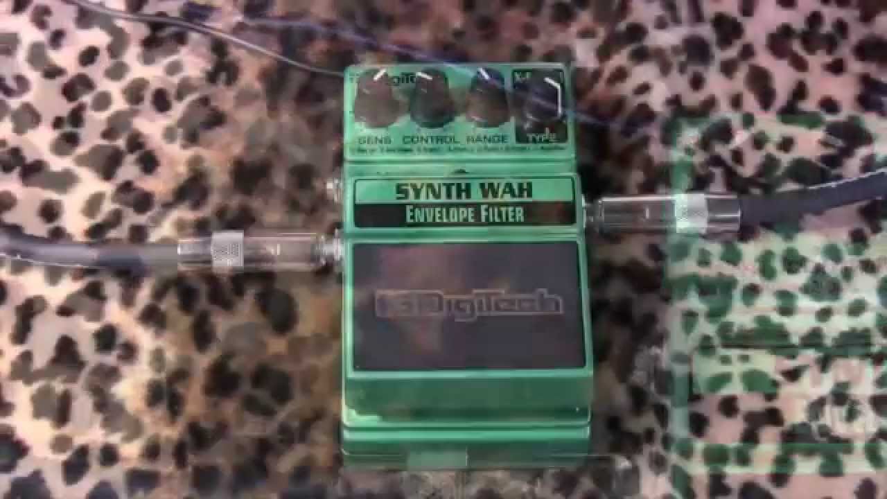 Digitech X-series SYNTH WAH envelope filter guitar pedal demo w Gibson SG &  Dr Z Antidote
