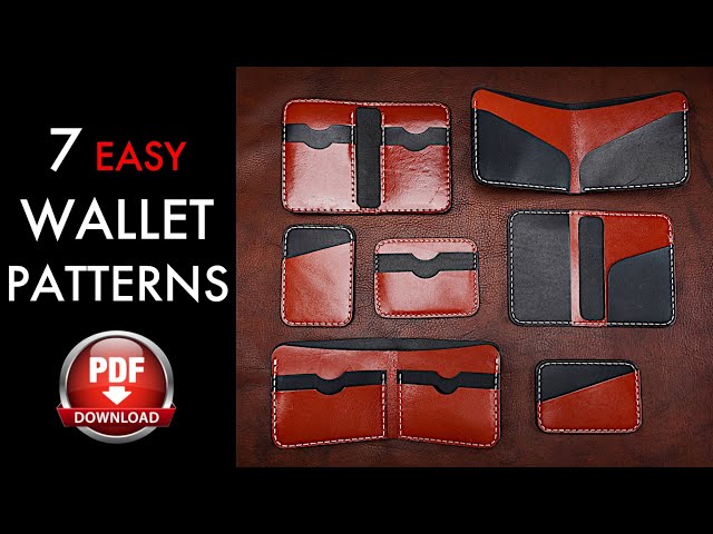 Making A Leather Tri-Fold Wallet - Free PDF Template Set