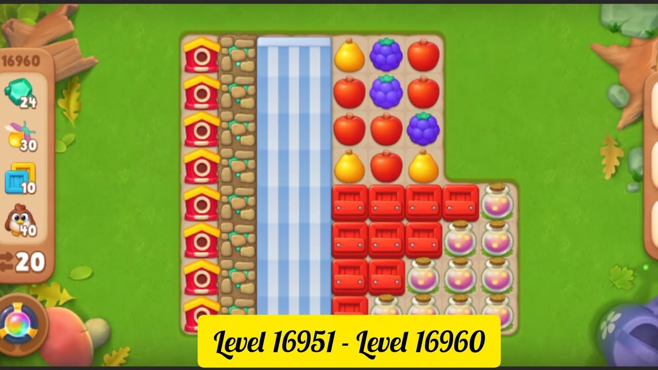Gardenscapes ( Level 16951 - Level 16960 ) - All Puzzles - Gameplay ...