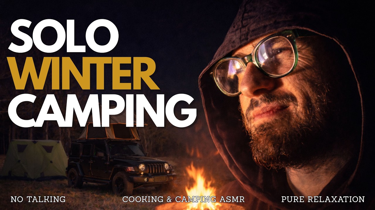 Solo Winter Camping in the Smoky Mountains | Rooftop Tent Camping | Camp Cooking | No Talking