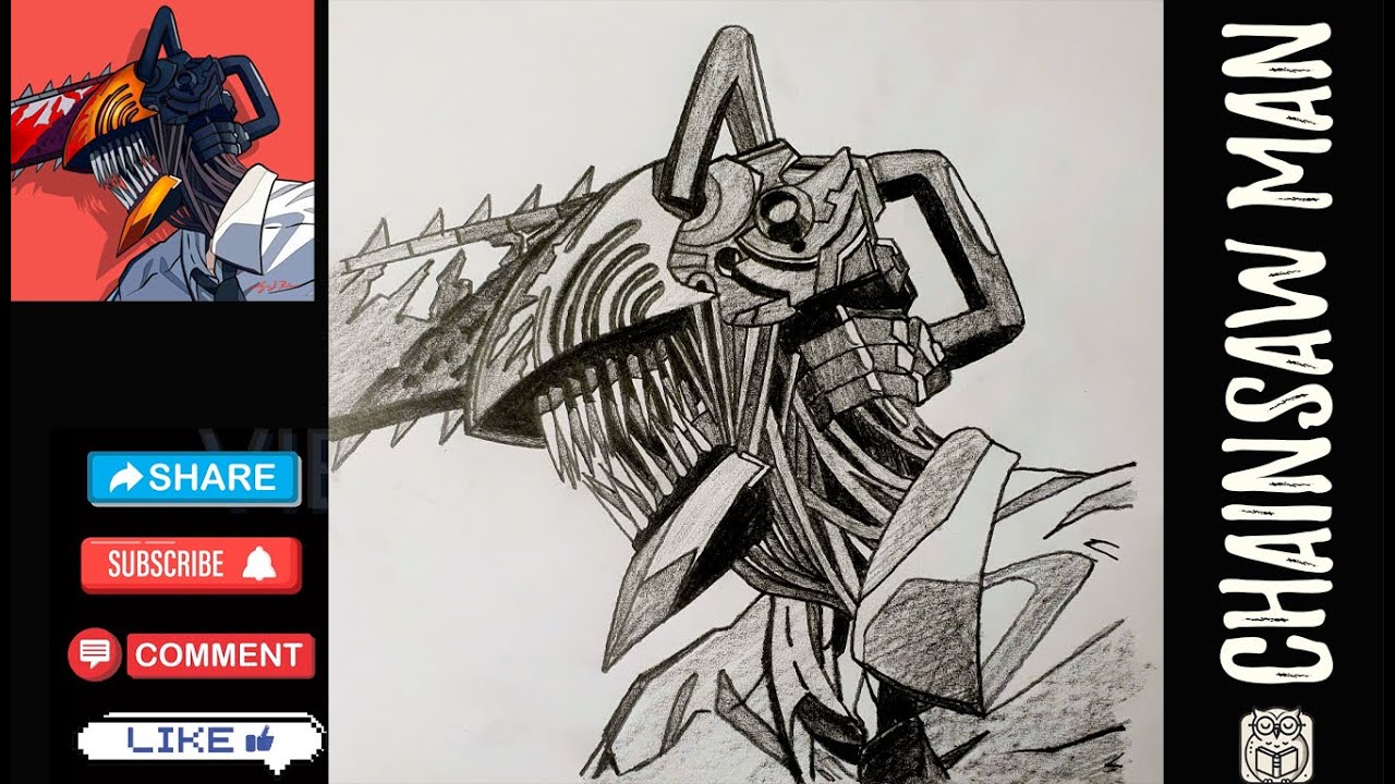 Drawing Chainsaw Man | Anime Chainsaw Man Art & Pencil drawing Tutorial ...