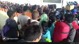 Kapal Gagal Sandar, Ribuan Penumpang Menumpuk di Bakauheni