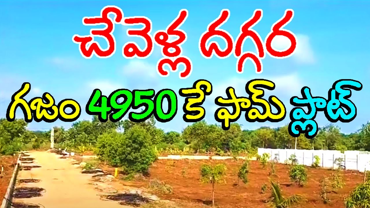 Sq Yd Only 4950Rs Farm Lands Chevella 9063831413 Low Cost Farm Lands