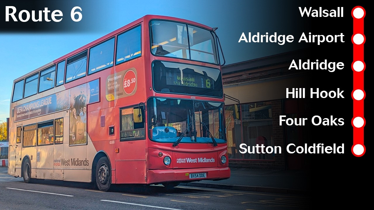 Walsall - Sutton Coldfield Route 6 | National Express West Midlands [Full Route]