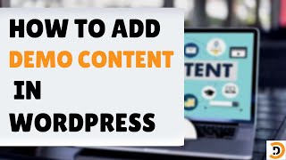 How to import demo content in WordPress - Dot Code