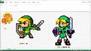 How to Draw Link (from Zelda) on Excel