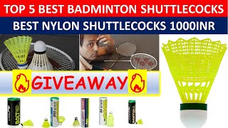 हिन्दी|Top 5 best badminton shuttlecock under 1000INR|Top 5 best nylon shuttlecock🔥🔥|ENG Subs