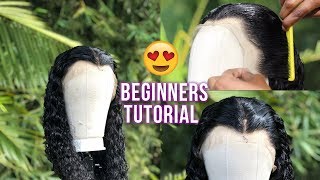 HOW TO SEW A FRONTAL WIG UNIT AND STYLE IT! Peruvian Deep Wave(Cranberry Hair Review) Aliexpress