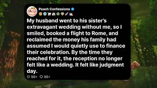 My husband went to his sister’s extravagant wedding without me, so I smiled, booked a flight to...