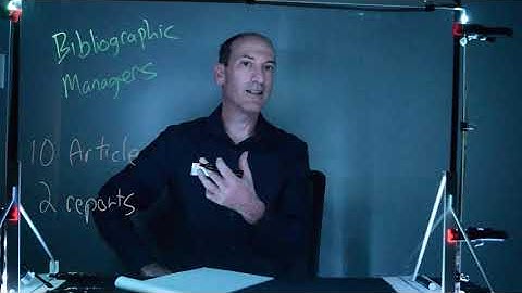 Why use a Bibliographic Manager?