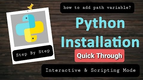 python installation in windows 10 (tamil) | add environment variable | scripting & interactive mode