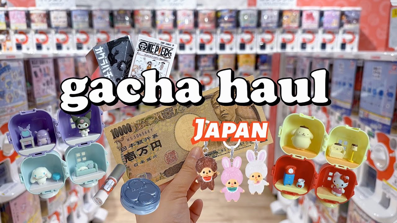 $200 gacha haul in Japan 🇯🇵 sanrio apartment, mini makeup 💄 capsule toy unboxing