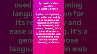 Python interview questions series#jobs #itjobs #itjourney #developer #pythonprogramming #computer