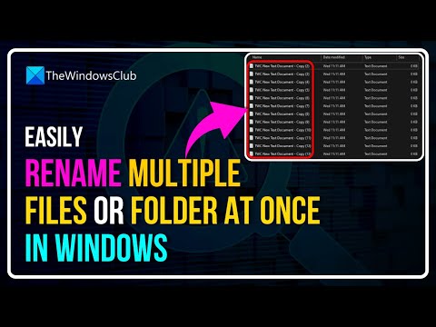 How to rename multiple Files or Folders at once in Windows 11